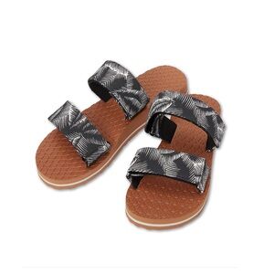 Volcom Sand & Gray Abstract Eco Recliner Sandal Women’s Size 10